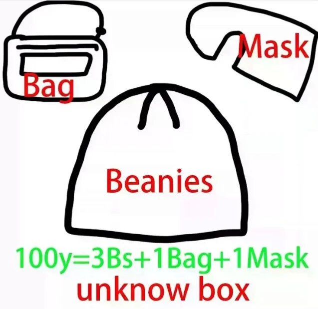 100y3beanies1bag1mask unknown box benefits