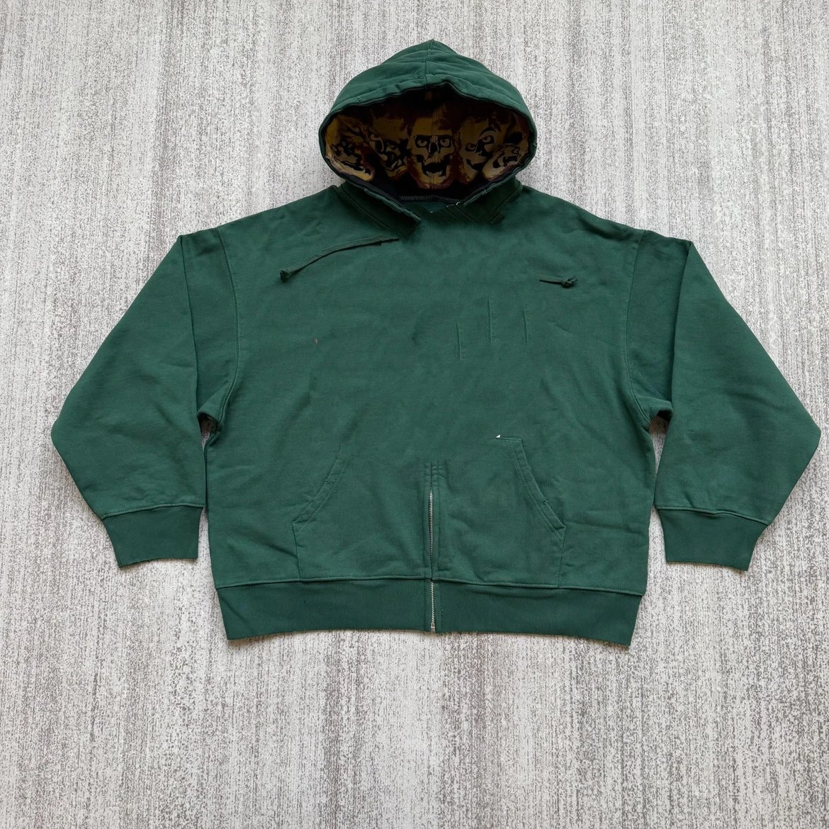 Skull green hoodie
