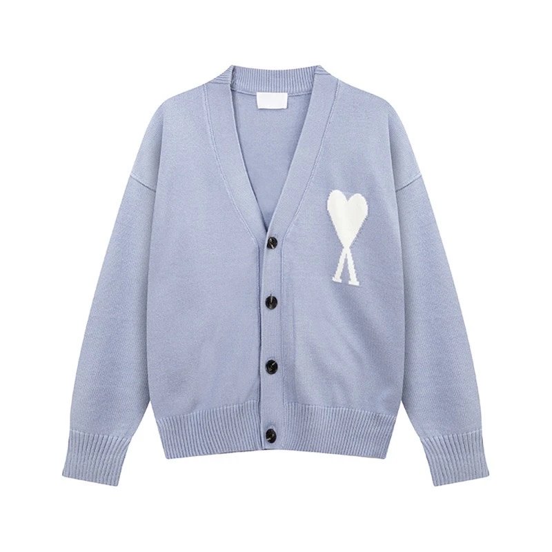 25ss spliced sky blue cardigan