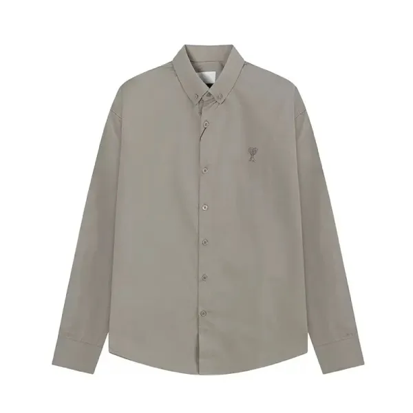 Ami Paris Classic Button-Down Shirt Beige Shirt - 1