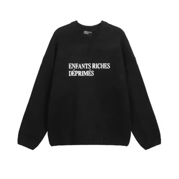Enfants Riches Déprimés Logo Knit Sweater Black - 1