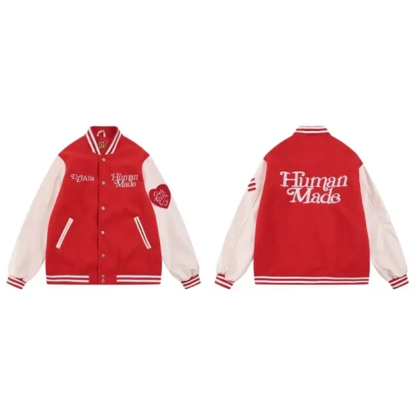 Human Made x D.G. Alls Varsity Jacket Red/White - 1