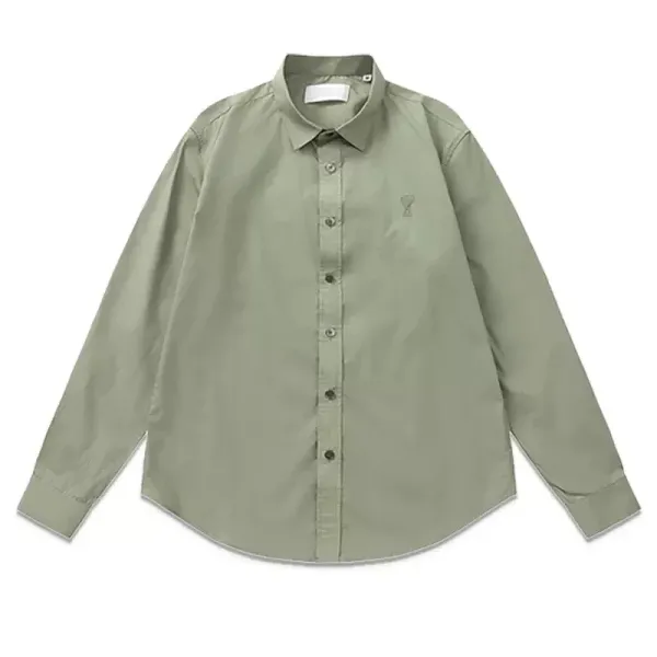 Ami Paris Classic Shirt Olive Green Shirt - 1