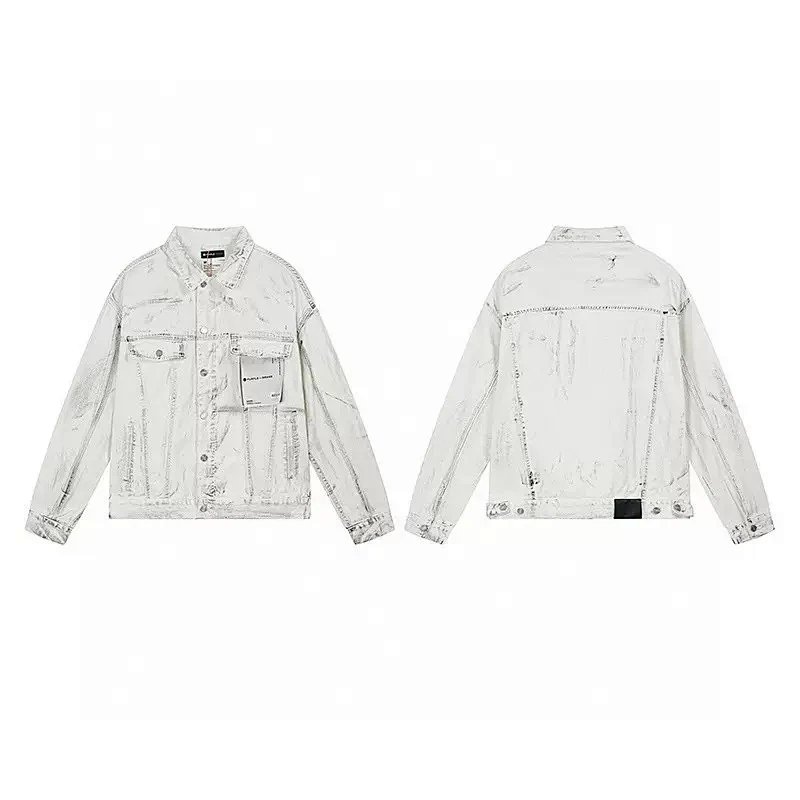 Design Distressed White Denim Jacket product detail 2 in Litbuy spreadsheet finds