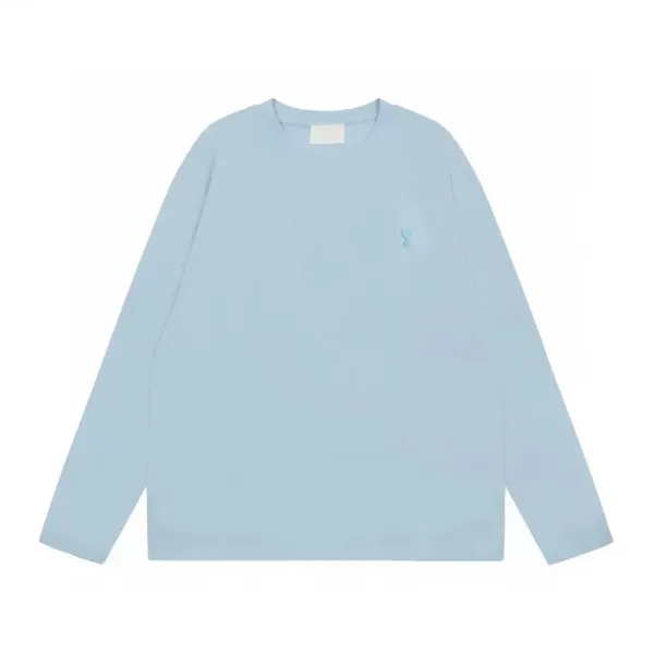 Ami Paris Long Sleeve T-Shirt Light Blue - 1