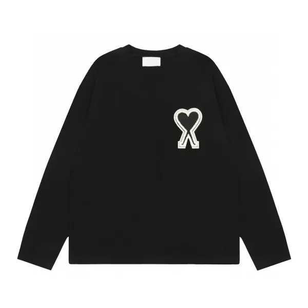 Maison Margiela Heart Logo Long-Sleeve T-Shirt Black - 1