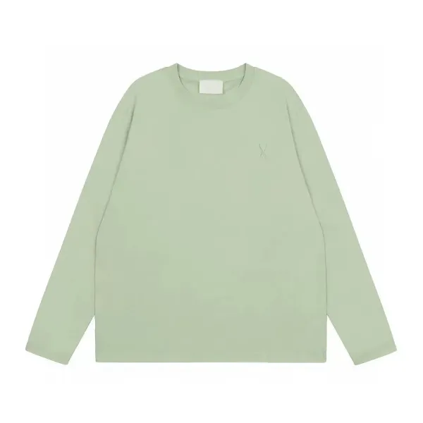 Ami Paris Long Sleeve T-Shirt Mint Green - 1