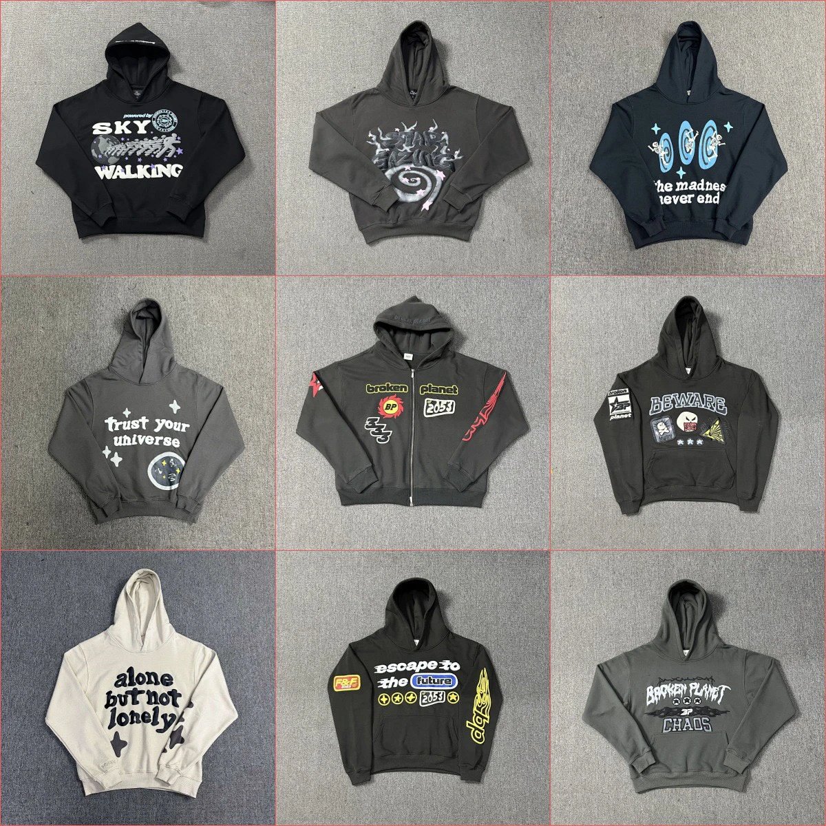 Design 'The Madness Never Ends' Skeleton Print Black Hoodie product detail 2 in Litbuy spreadsheet finds