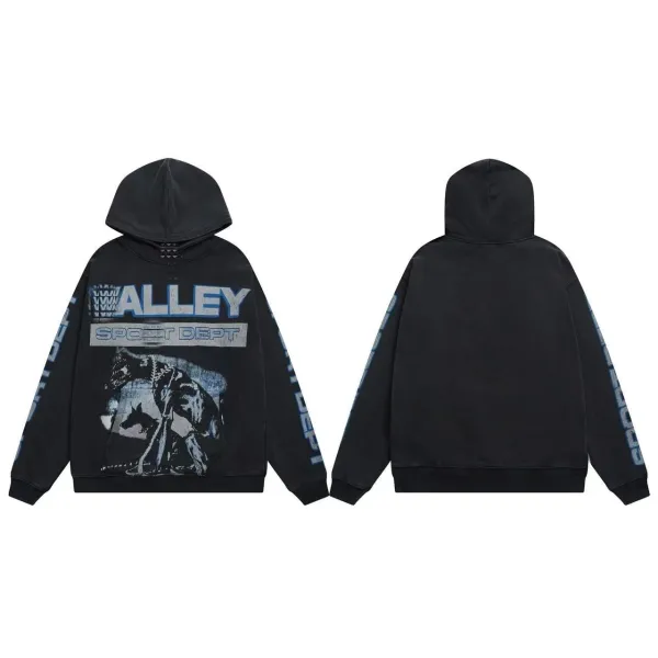 Alley Sport Dept Graphic Hoodie Black - 1