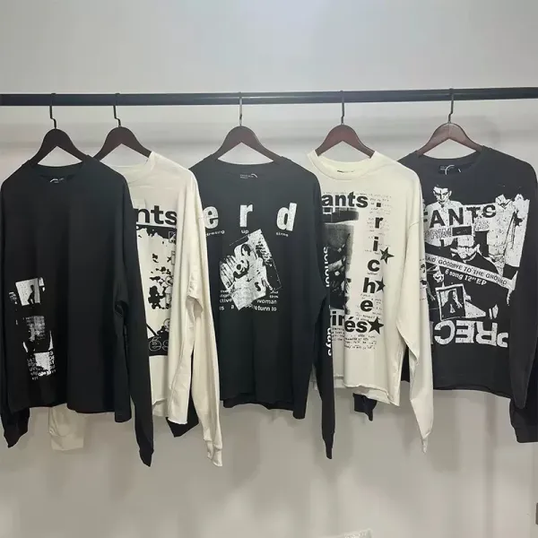 Off-White Eternity and Time Graphic Long-Sleeve T-Shirt Black - 3