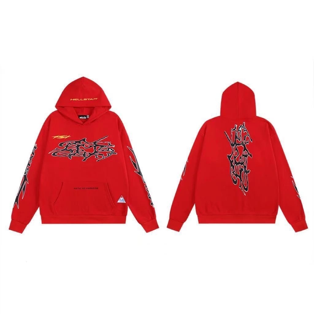 Hell Star Letter Print Vintage Washed Hoodie photo 4