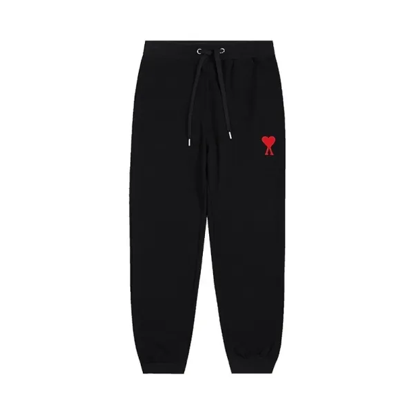 Comme des Garçons Play Heart Logo Black Sweatpants - 1