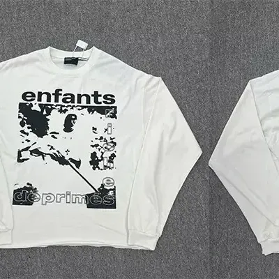 Enfants Déprimés Graphic Print White Long-Sleeve T-Shirt - 1