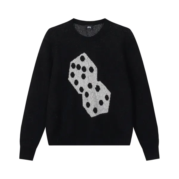 Stüssy Dice Knit Sweater Black - 1