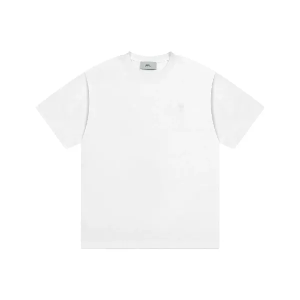 Ami Paris Small Heart Logo T-Shirt Beige T-Shirt - 20