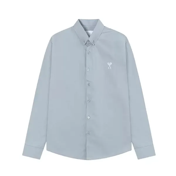 Ami Paris Classic Shirt Light Gray Shirt - 1