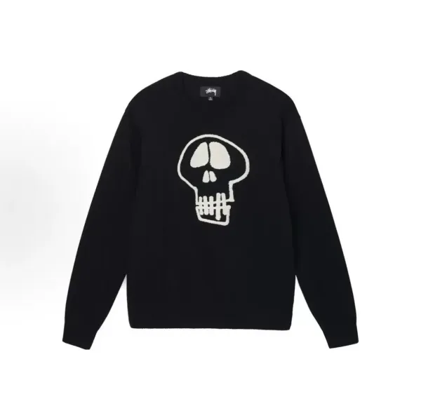 Stüssy Skull Knit Sweater Black - 1
