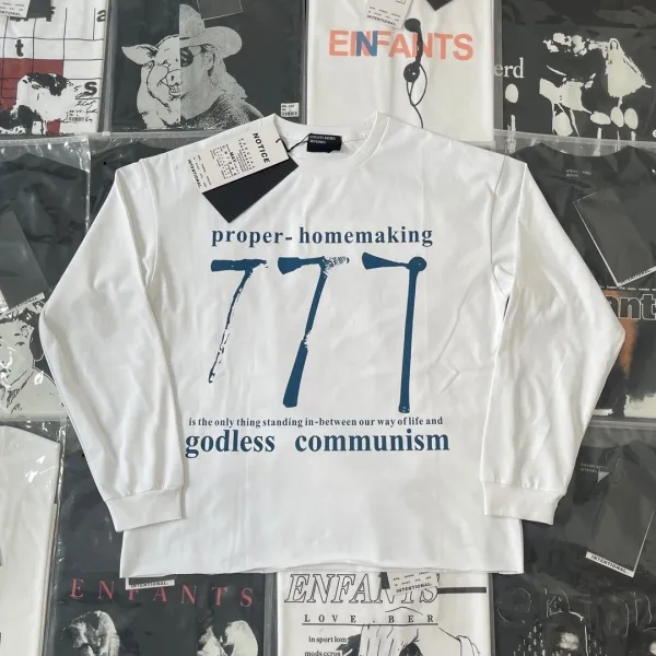 Enfants Riches Déprimés Proper-Homemaking 777 Long-Sleeve T-Shirt White - 1