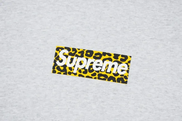 Supreme Leopard Box Logo Hoodie Gray - 6