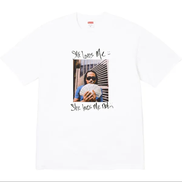Supreme She Loves Me / She Loves Me Not T-Shirt White - 1
