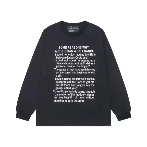 Enfants Riches Déprimés 'Some Reasons Why' Long-Sleeve T-Shirt Black - 1