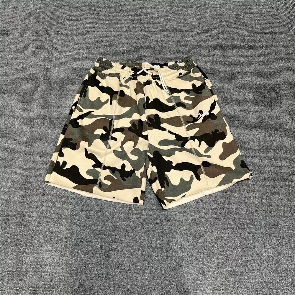 A Bathing Ape Camo Print Drawstring Shorts - 1