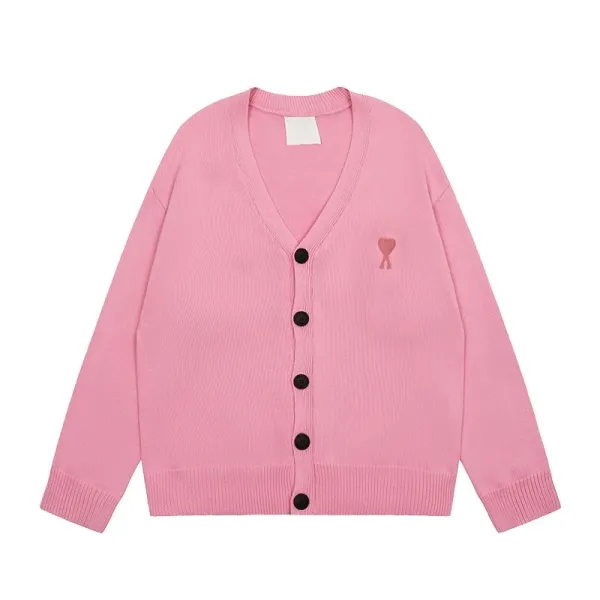 Comme des Garçons Play Pink Heart Embroidery Cardigan - 1