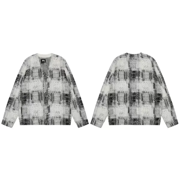 Stüssy Patchwork Knit Cardigan Multicolor Cardigan - 1