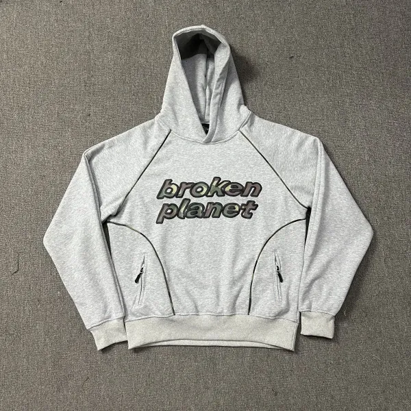 Broken Planet Hoodie Gray - 1