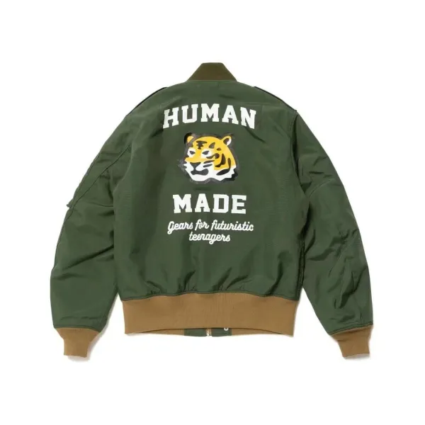 Human Made MA-1 Bomber Jacket Army Green - 1
