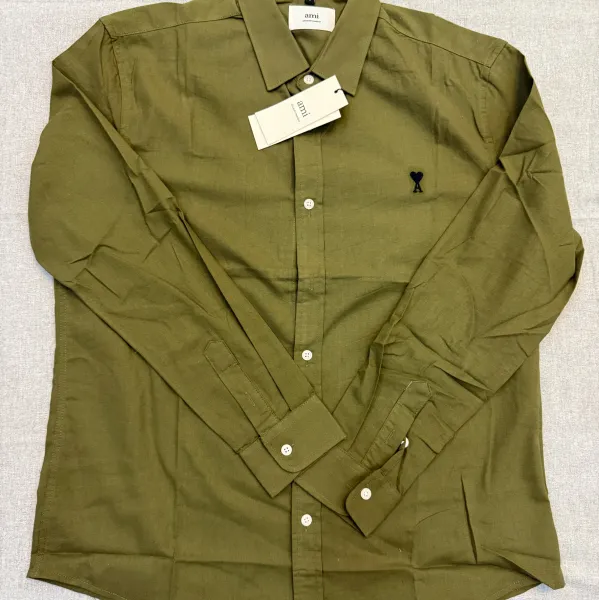 Ami Alexandre Mattiussi Classic Shirt Army Green Shirt - 1