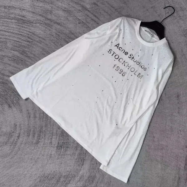Acne Studios Stockholm 1996 Crystal-Embellished Long-Sleeve T-Shirt - 1