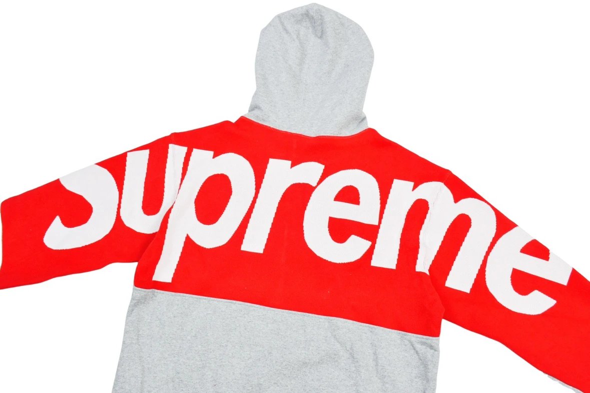 Comme des Garçons Play x Supreme Hoodie Gray Red White - 7