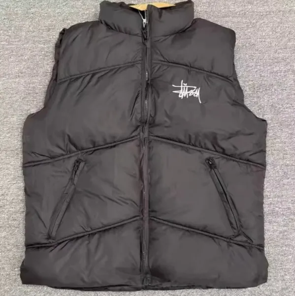 Stüssy Puffer Vest Black Outerwear - 1