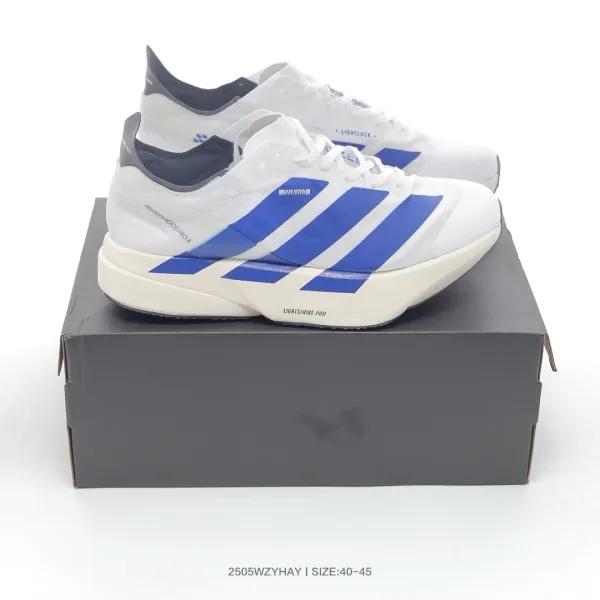 Adidas Adizero Adios Pro 4 White Blue Running Shoes - 1
