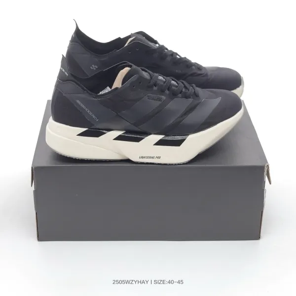 Adidas Adizero Adios Pro 4 Black/Off-White Running Shoes - 1