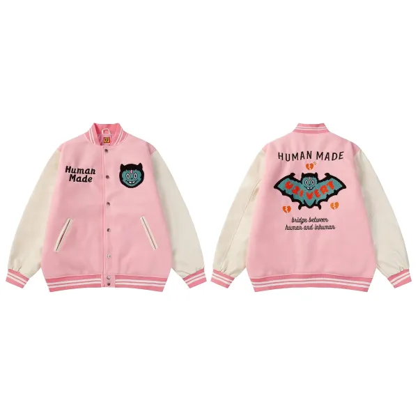 Human Made x Grivet Pink Varsity Jacket - 1