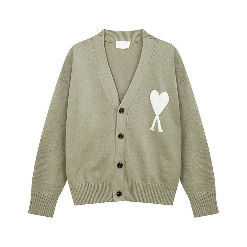 25ss spliced green cardigan