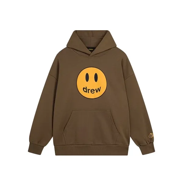 Drew House Smiley Face Hoodie Olive Brown - 1
