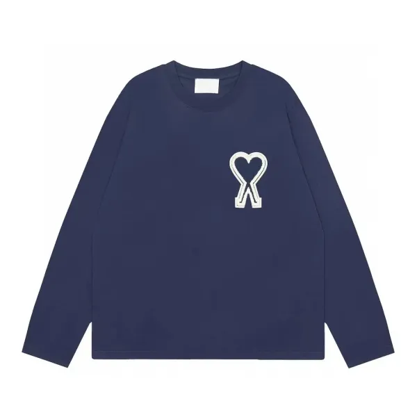 Play Comme des Garçons Heart Logo Navy Long-Sleeve T-Shirt - 1