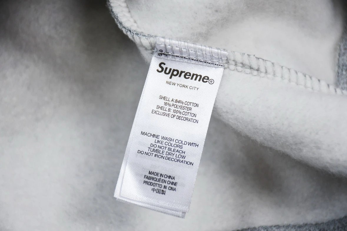 Comme des Garçons Play x Supreme Hoodie Gray Red White - 6