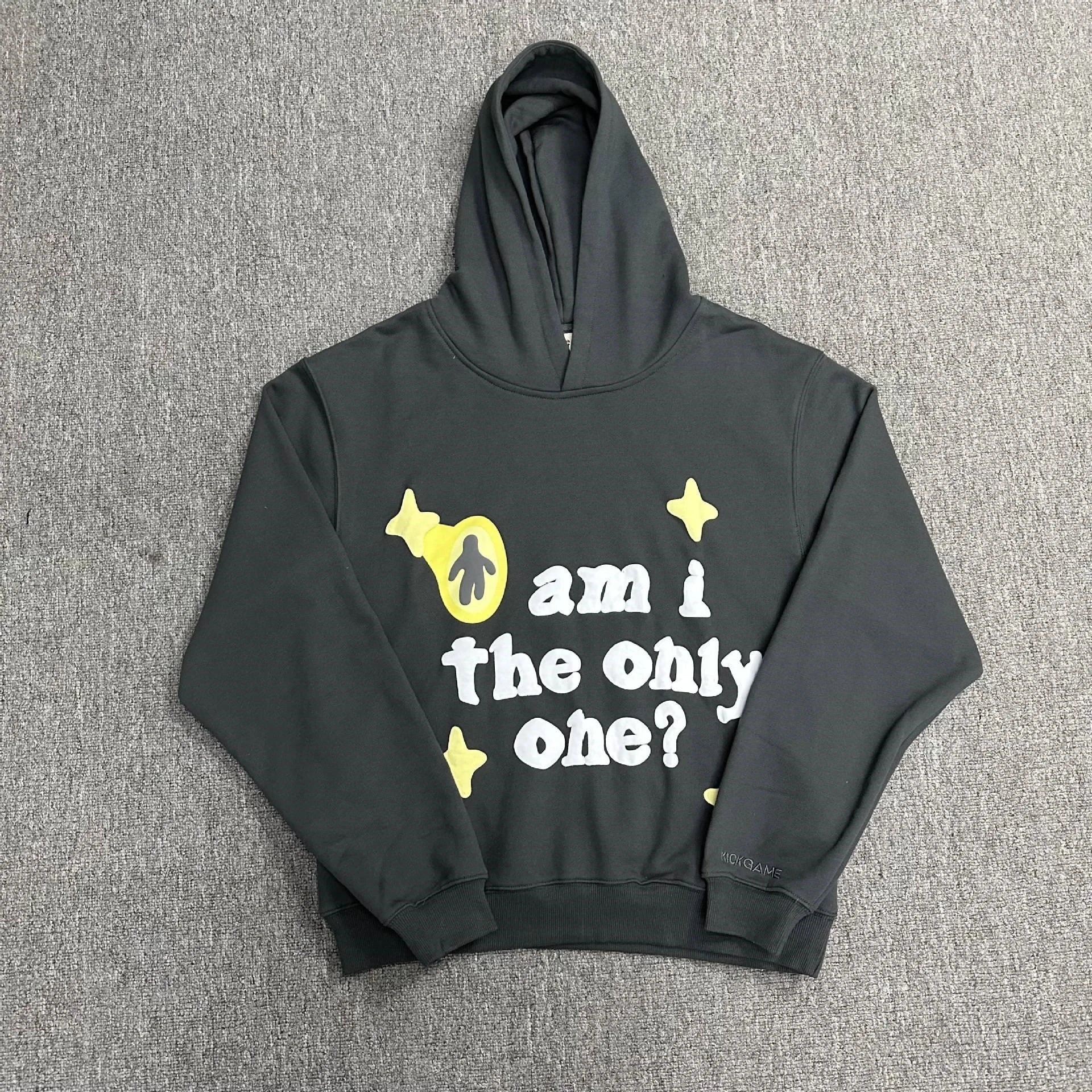 Gorillaz Gorillaz Am I The Only One? Hoodie Dark Grey/Yellow Grey - 1
