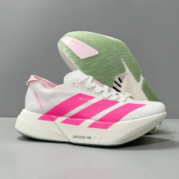 Adidas Adizero Adios Pro 4 White Pink Running Shoes - 1