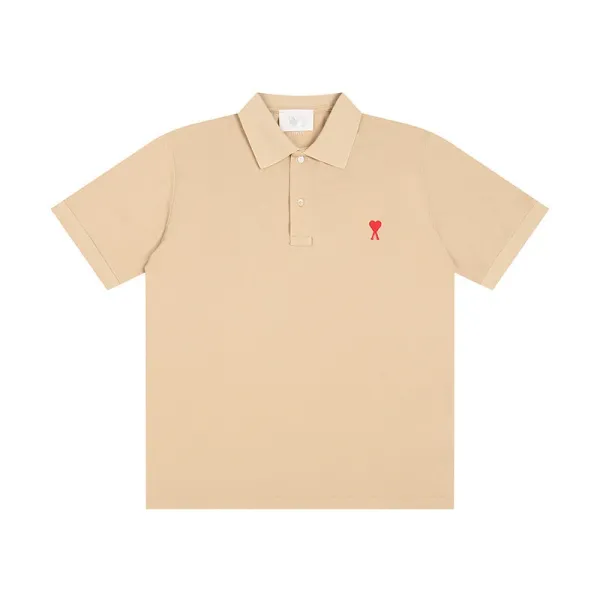 Ami Paris Small Heart Logo T-Shirt Beige T-Shirt - 8