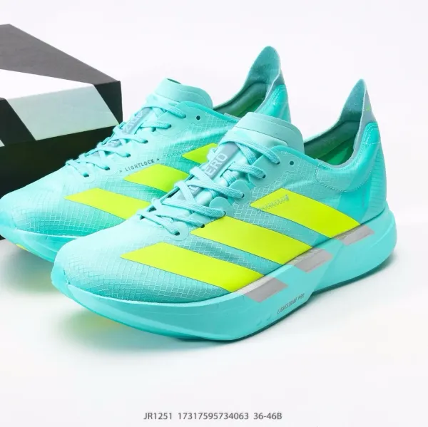 Adidas Adizero Adios Pro 3 Turquoise Lime Running Shoes - 1