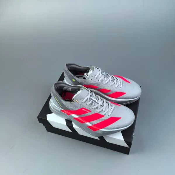 Adidas Adizero Prime X Strung Gray Red Running Shoes - 1