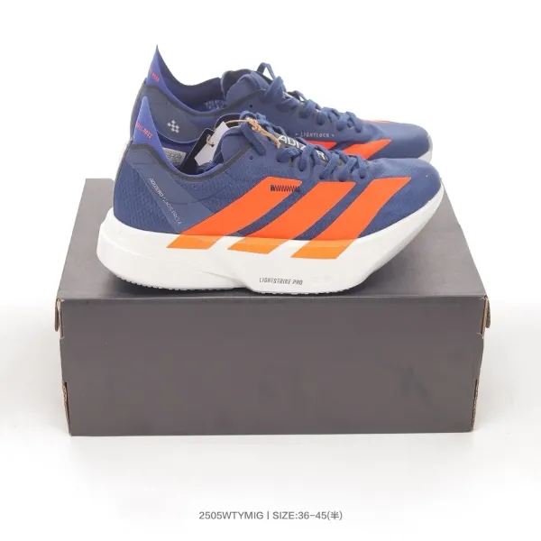 Adidas Adizero Adios Pro 4 Navy Orange Running Shoes - 1