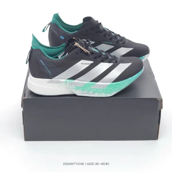 Adidas Adizero Adios Pro 4 Running Shoes Black Mint Green - 1