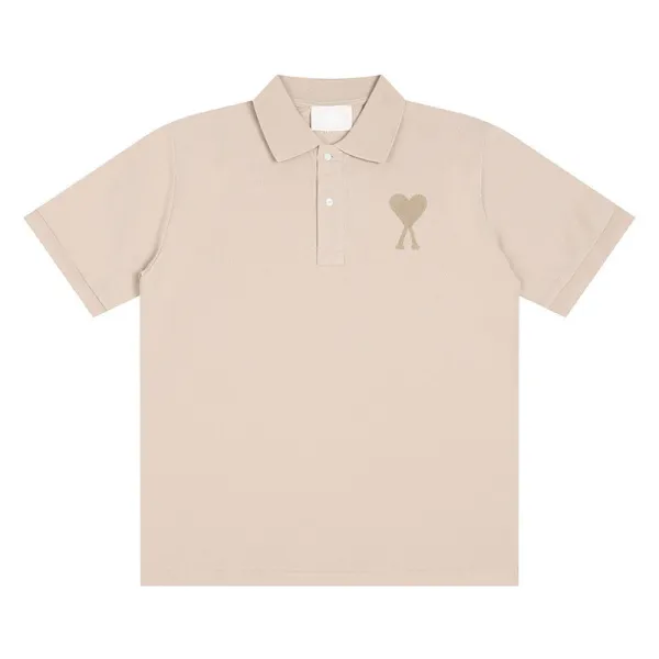 Ami Paris Small Heart Logo T-Shirt Beige T-Shirt - 17