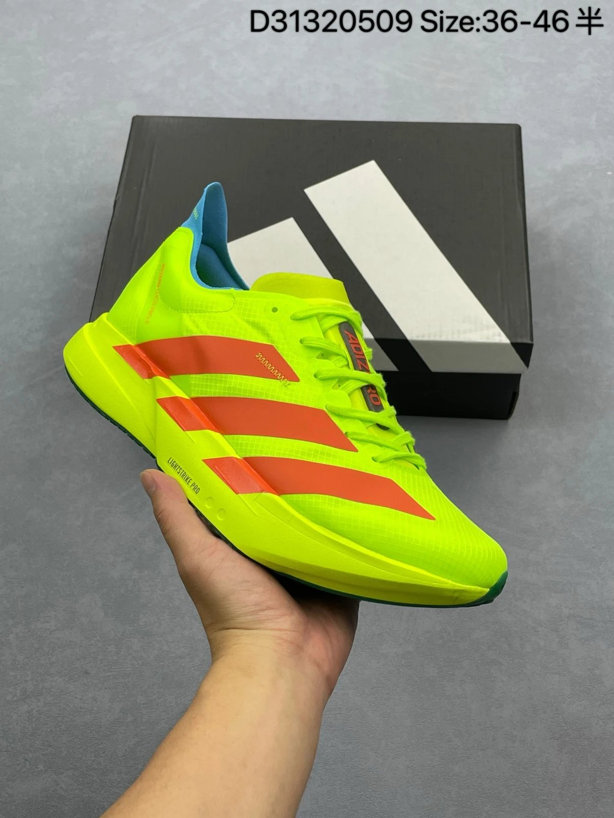 Adidas Lightstrike Pro Neon Yellow Running Shoes - 14